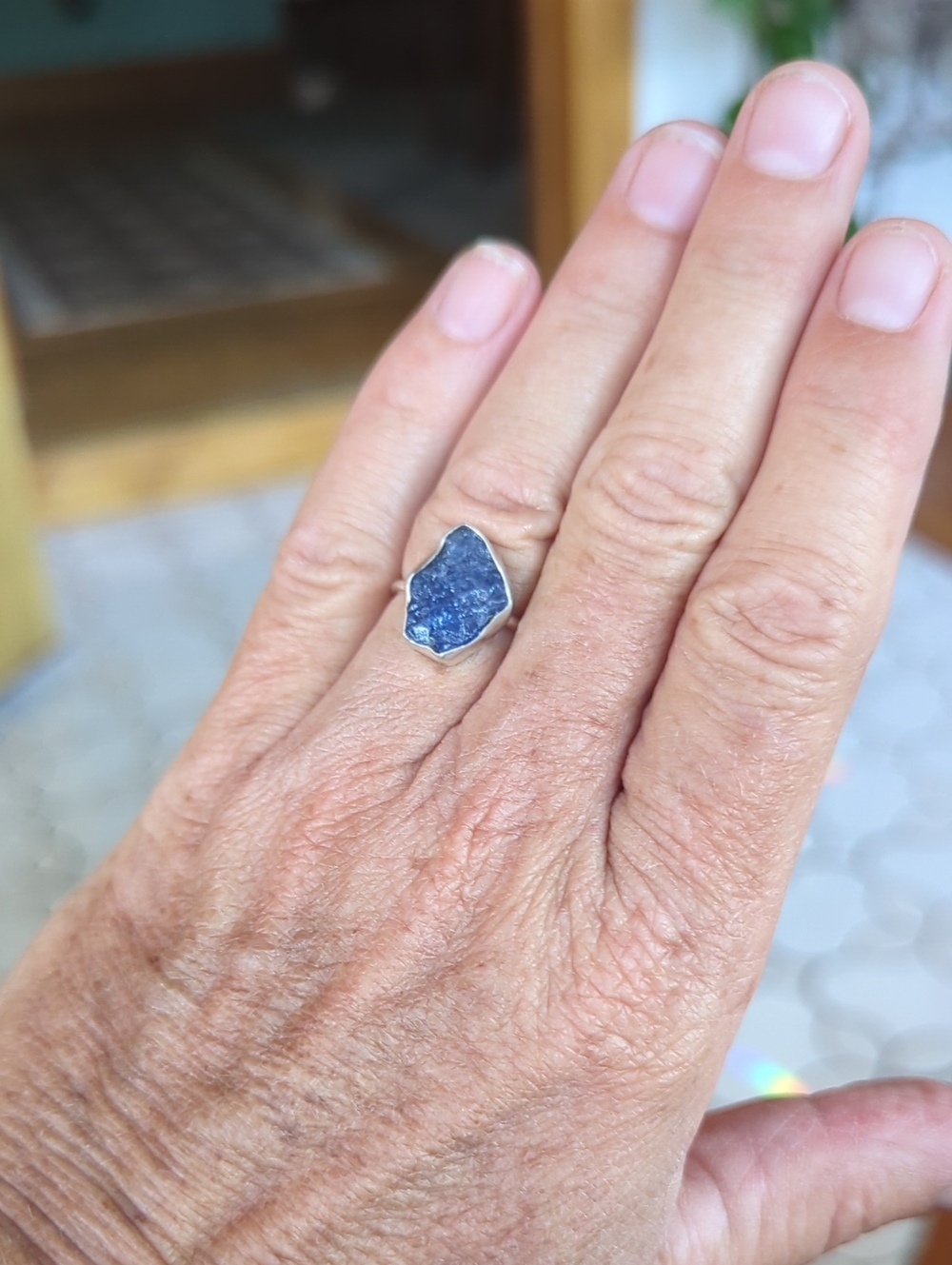 Raw Tanzanite Stone 925 Sterling Silver Ring - 5.75 - Picture 5 of 12